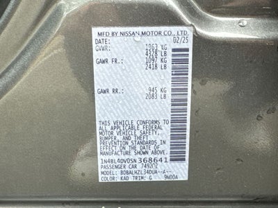 2025 Nissan Altima 2.5 SV