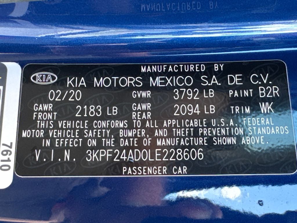 2020 Kia Forte LXS