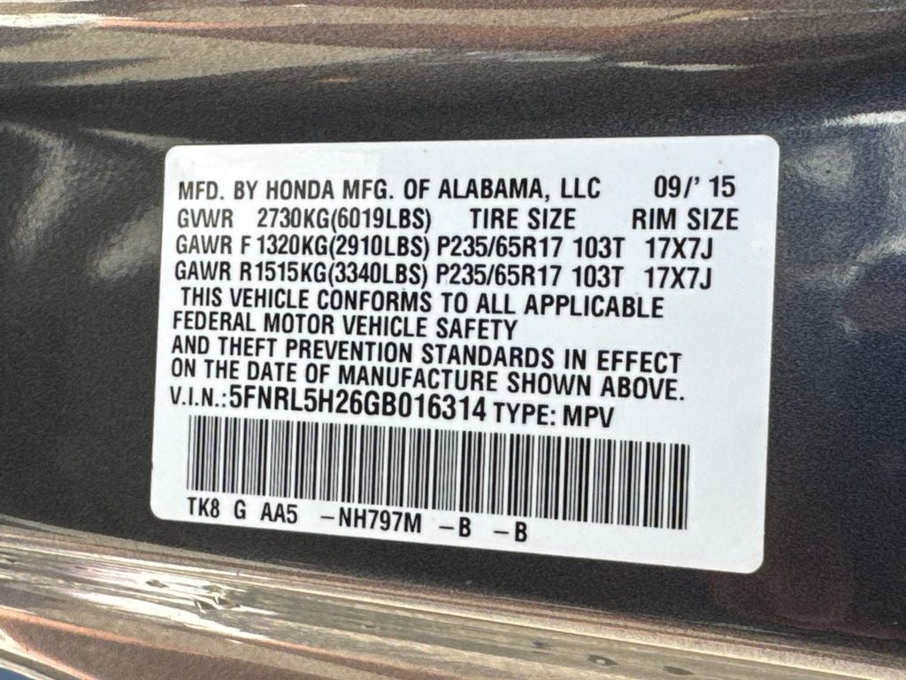 2016 Honda Odyssey LX