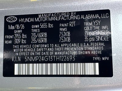 2026 Hyundai Santa Fe Hybrid SEL