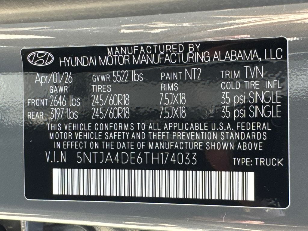 2026 Hyundai Santa Cruz SE