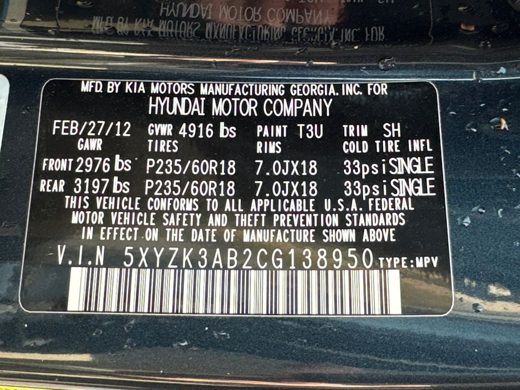 2012 Hyundai Santa Fe Limited