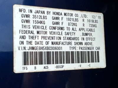 2011 Honda Fit Sport
