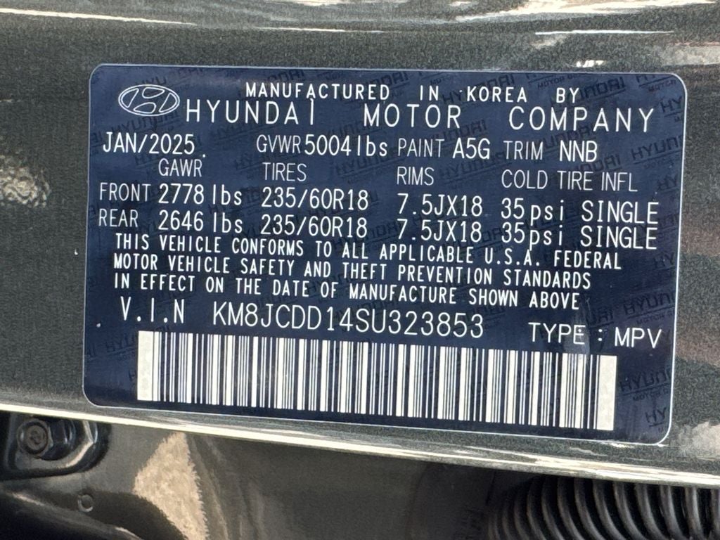 2025 Hyundai Tucson Hybrid SEL Convenience