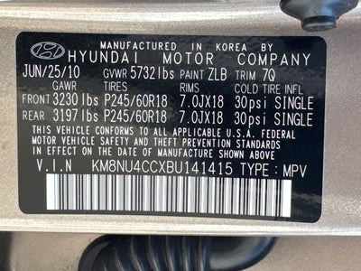 2011 Hyundai Veracruz Limited