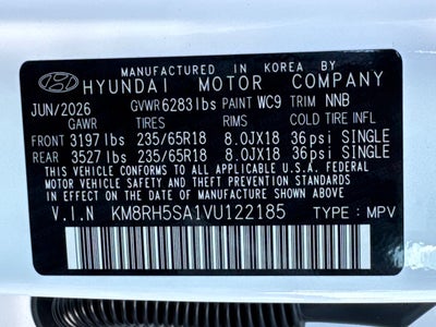 2027 Hyundai Palisade Hybrid Calligraphy 8 Passenger