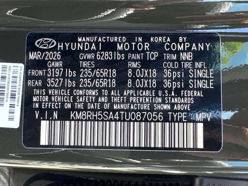 2026 Hyundai Palisade Hybrid Blue SEL Premium 7 Passenger