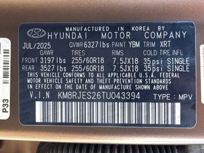 2026 Hyundai Palisade XRT Pro