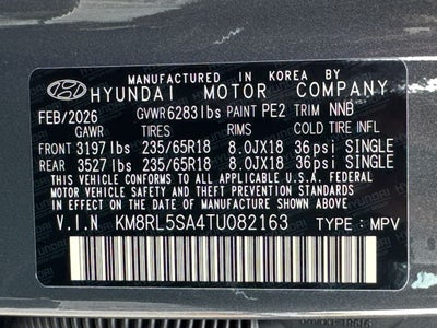 2026 Hyundai Palisade Hybrid Blue SEL 7 Passenger