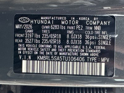 2026 Hyundai Palisade Hybrid Blue SEL 7 Passenger