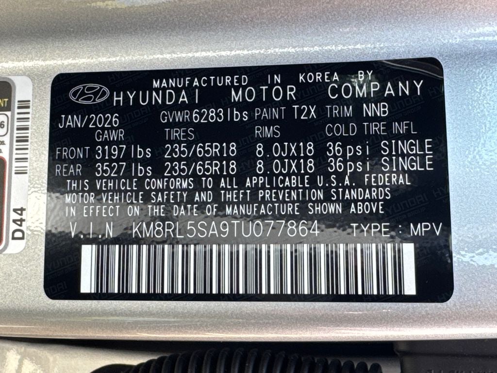 2026 Hyundai Palisade Hybrid Blue SEL 8 Passenger