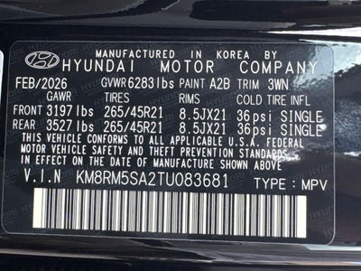 2026 Hyundai Palisade Hybrid Calligraphy