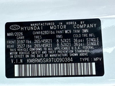 2026 Hyundai Palisade Hybrid Calligraphy