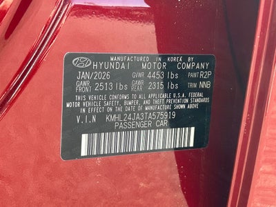 2026 Hyundai Sonata SE