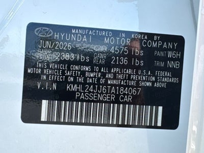 2026 Hyundai Sonata Hybrid Blue