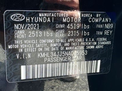 2022 Hyundai Sonata Hybrid SEL
