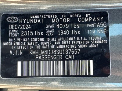 2025 Hyundai Elantra Hybrid Blue