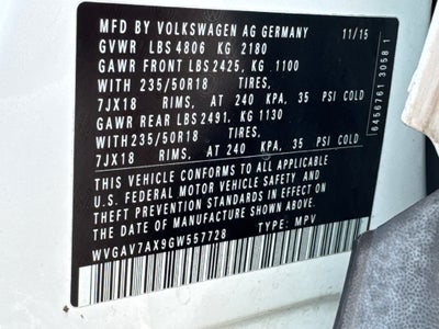 2016 Volkswagen Tiguan SE