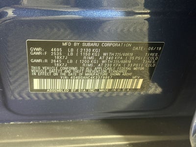 2019 Subaru Outback 2.5i Limited