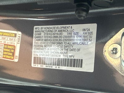 2025 Honda Odyssey Touring