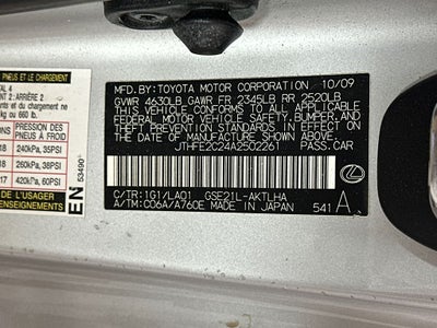 2010 Lexus IS 350 C