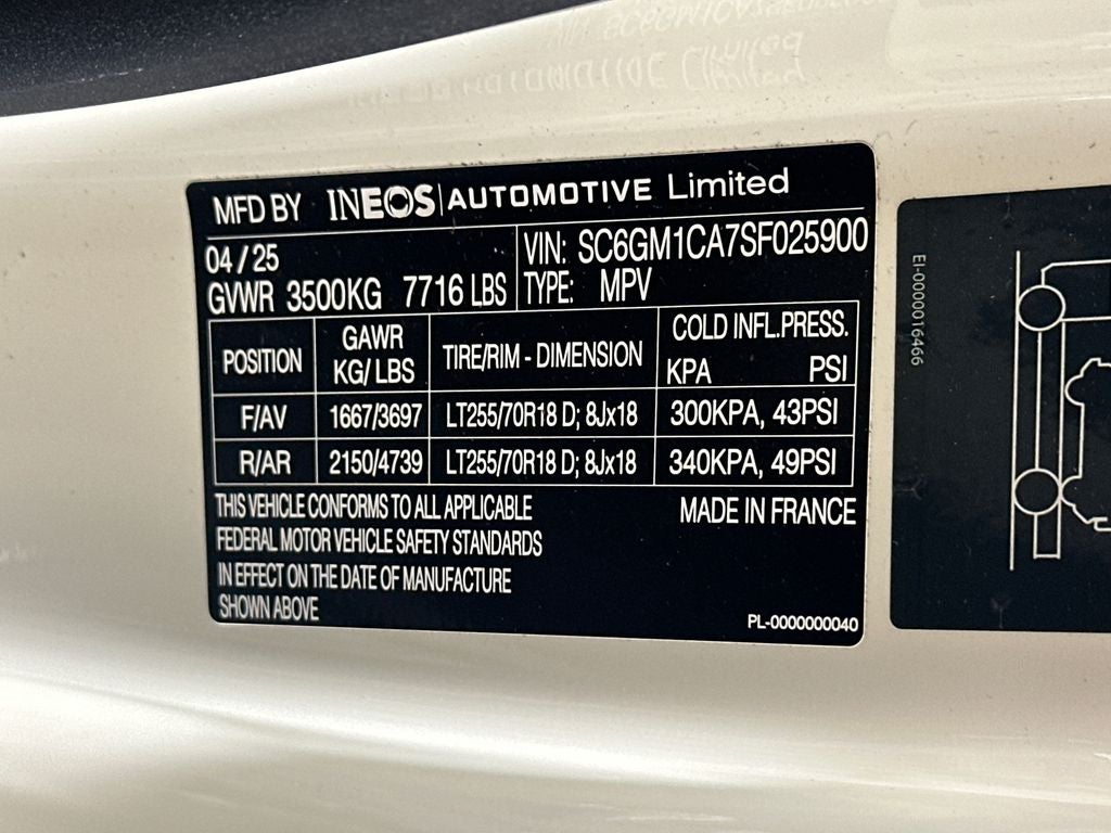 2025 INEOS Grenadier Fieldmaster Edition