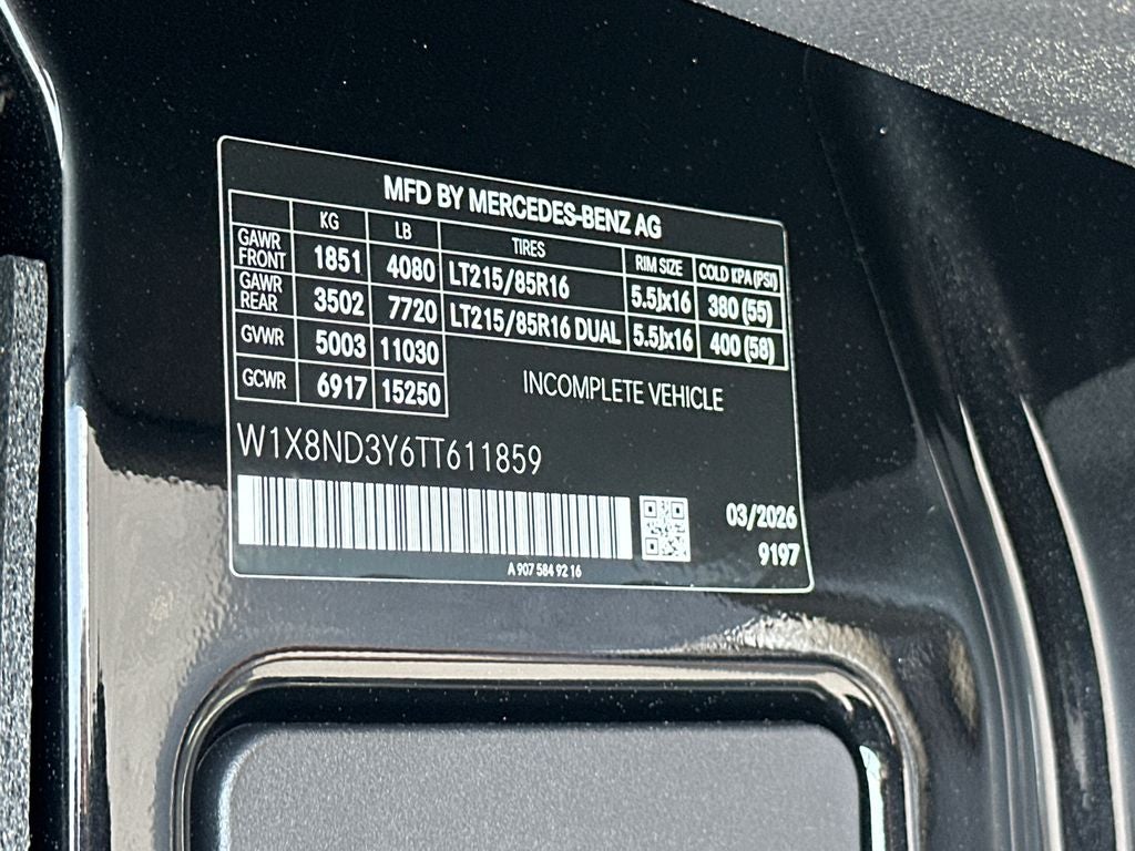 2026 Mercedes-Benz Sprinter 3500XD Cargo 170 WB