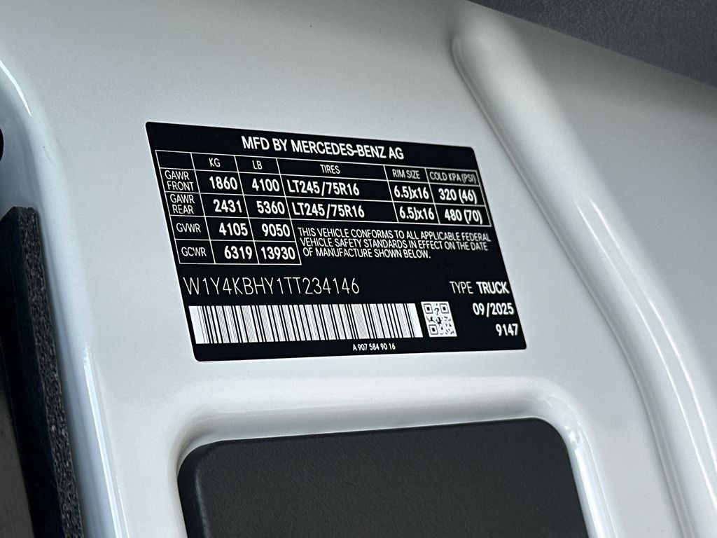 2026 Mercedes-Benz Sprinter 2500 Cargo 144 WB