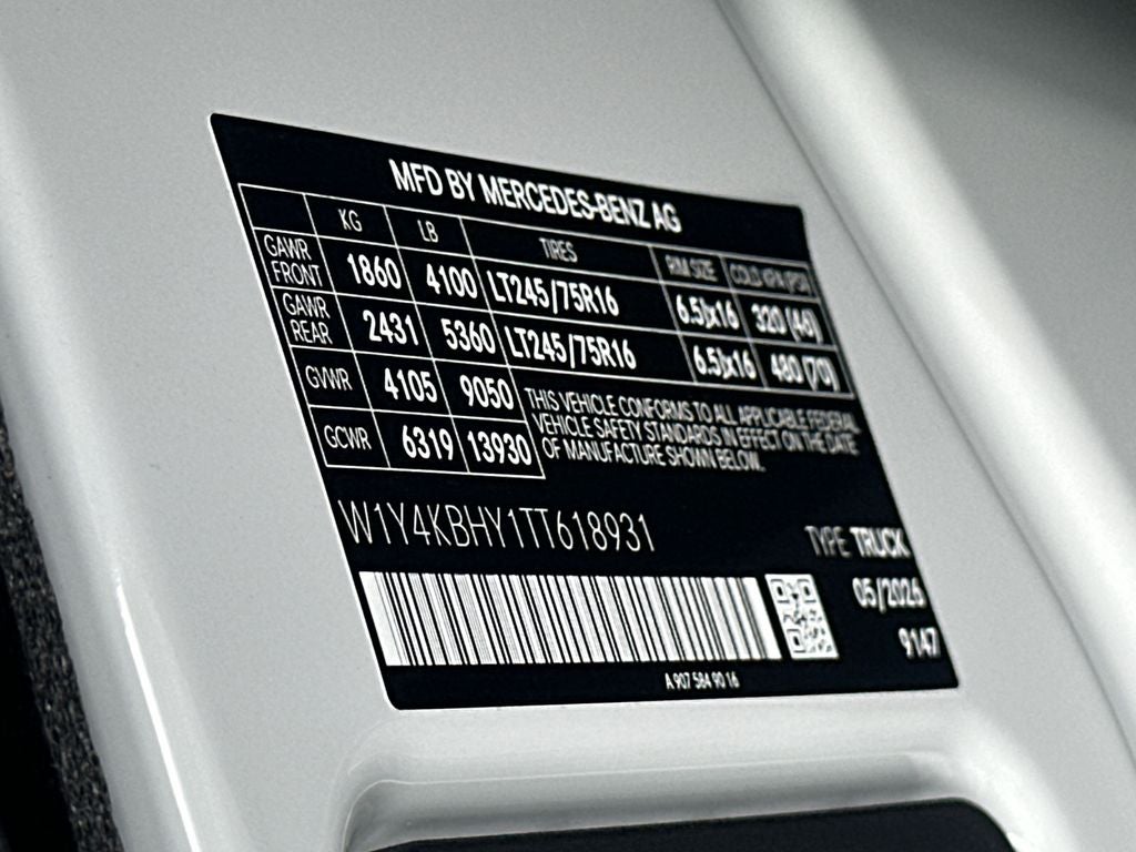 2026 Mercedes-Benz Sprinter 2500 Cargo 144 WB