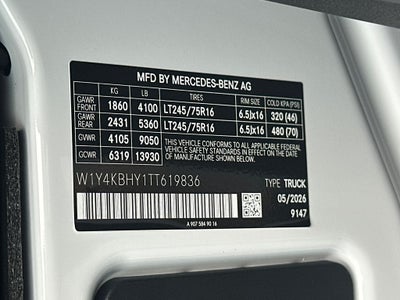 2026 Mercedes-Benz Sprinter 2500 Cargo 144 WB