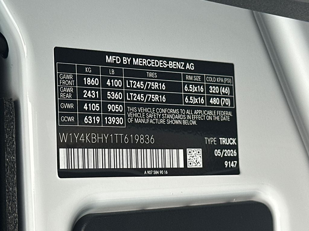2026 Mercedes-Benz Sprinter 2500 Cargo 144 WB