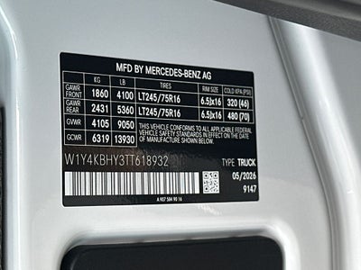 2026 Mercedes-Benz Sprinter 2500 Cargo 144 WB
