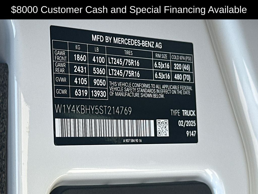 2025 Mercedes-Benz Sprinter 2500 Cargo 144 WB