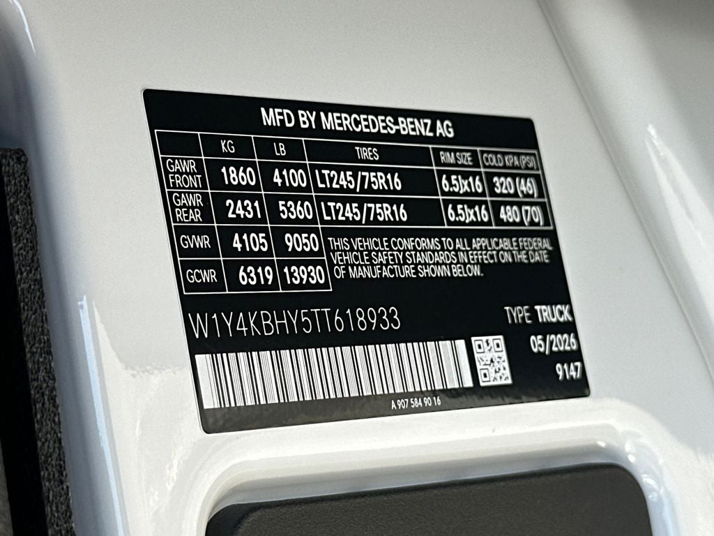 2026 Mercedes-Benz Sprinter 2500 Cargo 144 WB