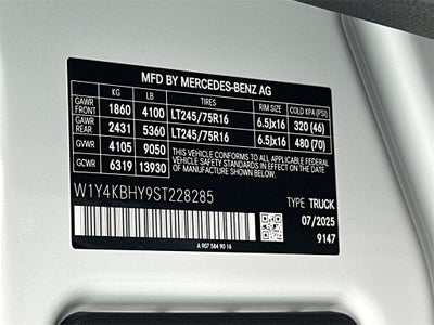 2025 Mercedes-Benz Sprinter 2500 Cargo 144 WB