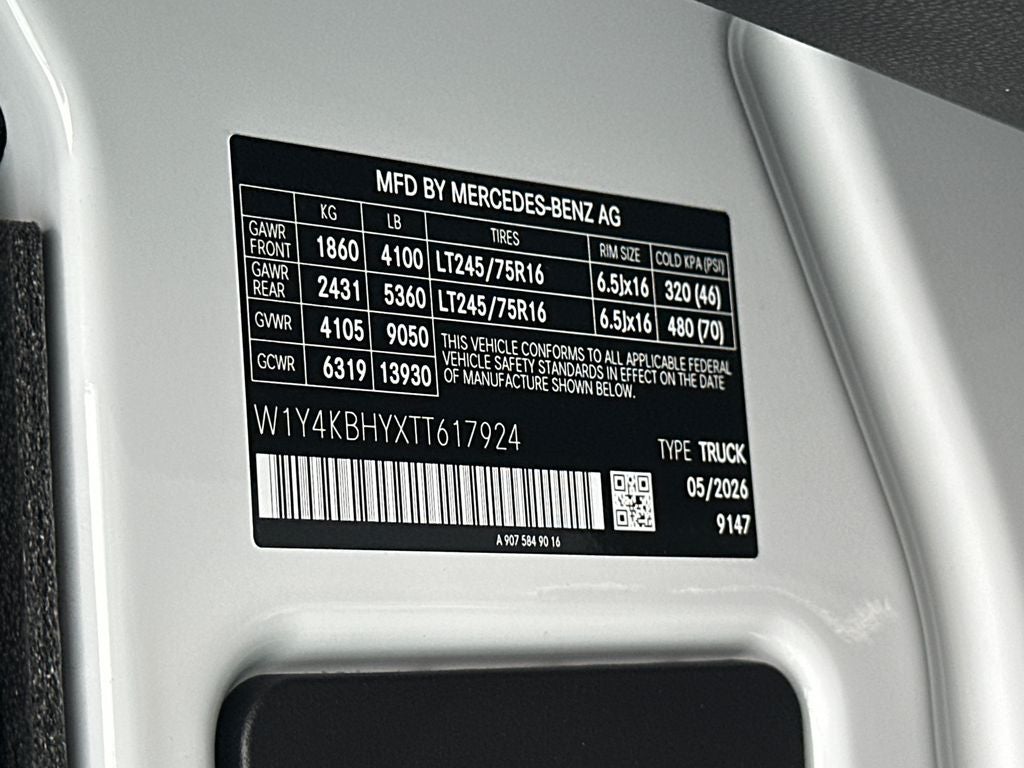 2026 Mercedes-Benz Sprinter 2500 Cargo 144 WB