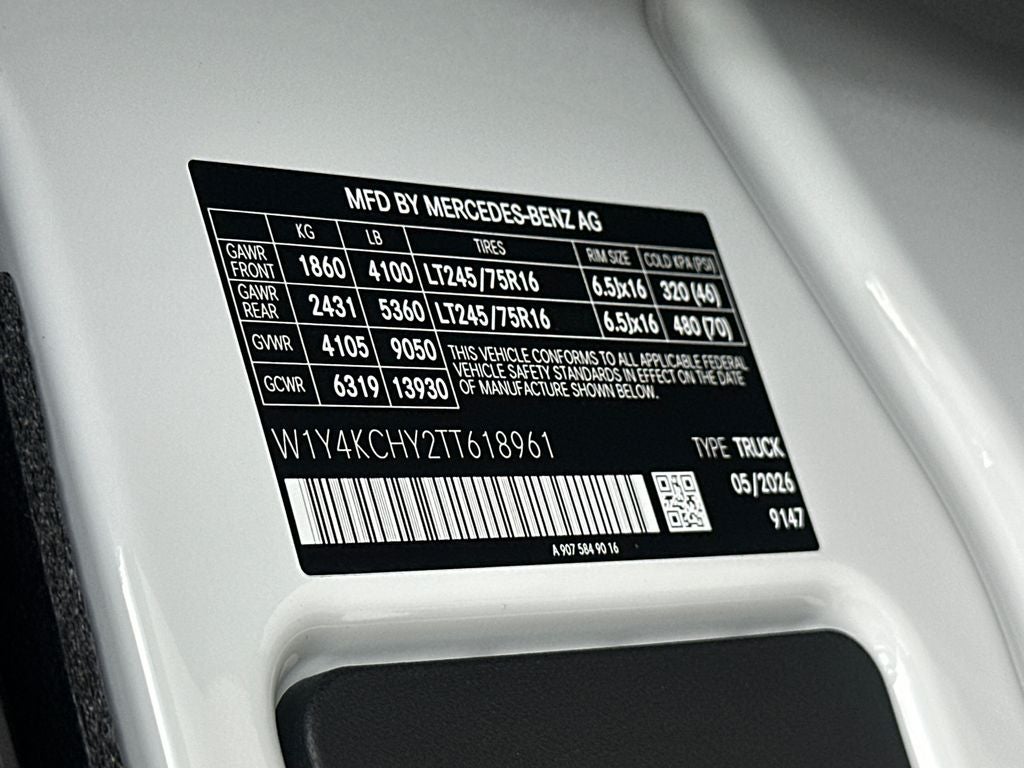 2026 Mercedes-Benz Sprinter 2500 Cargo 170 WB High Roof