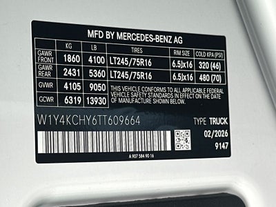 2026 Mercedes-Benz Sprinter 2500 Cargo 170 WB High Roof