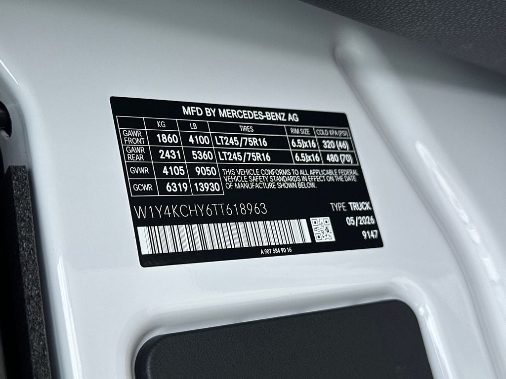 2026 Mercedes-Benz Sprinter 2500 Cargo 170 WB High Roof