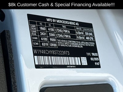 2025 Mercedes-Benz Sprinter 2500 Cargo 170 WB High Roof