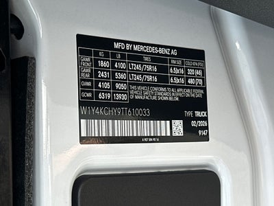 2026 Mercedes-Benz Sprinter 2500 Cargo 170 WB High Roof