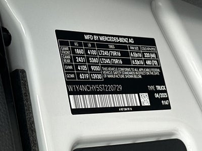 2025 Mercedes-Benz Sprinter 2500 Cargo 170 WB High Roof
