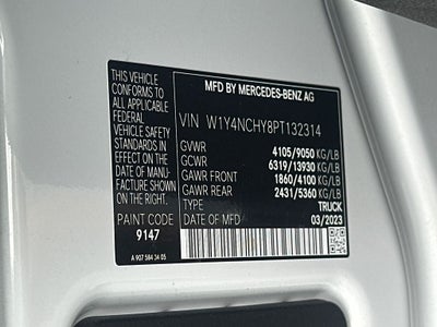 2023 Mercedes-Benz Sprinter 2500 Cargo 170 WB High Roof