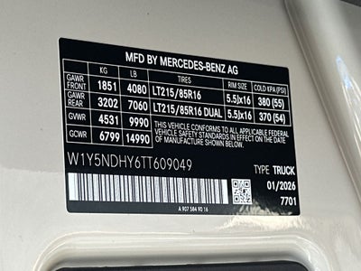 2026 Mercedes-Benz Sprinter 3500 Cargo 170 WB Extended