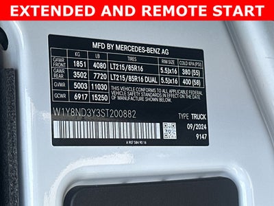 2025 Mercedes-Benz Sprinter 3500 Cargo 170 WB High Roof