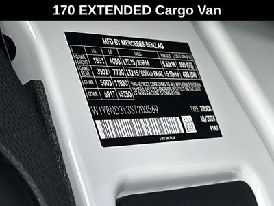 2025 Mercedes-Benz Sprinter 3500 Cargo 170 WB High Roof