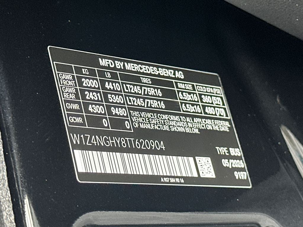 2026 Mercedes-Benz Sprinter 2500 Passenger 170 WB High Roof