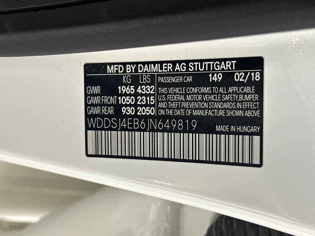 2018 Mercedes-Benz CLA CLA 250