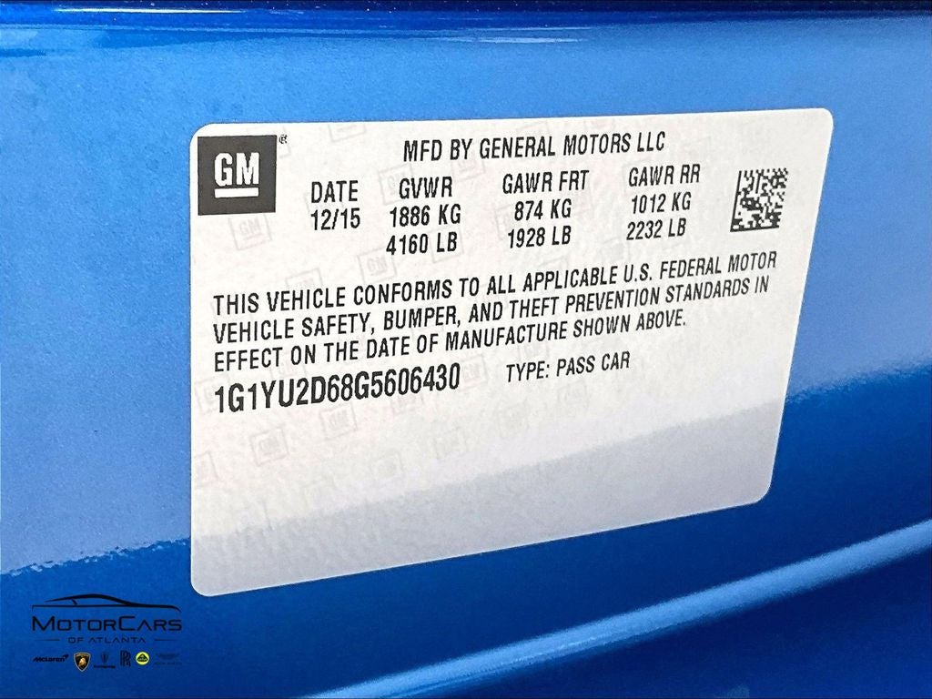 2016 Chevrolet Corvette Z06 ...3LZ Package!!!