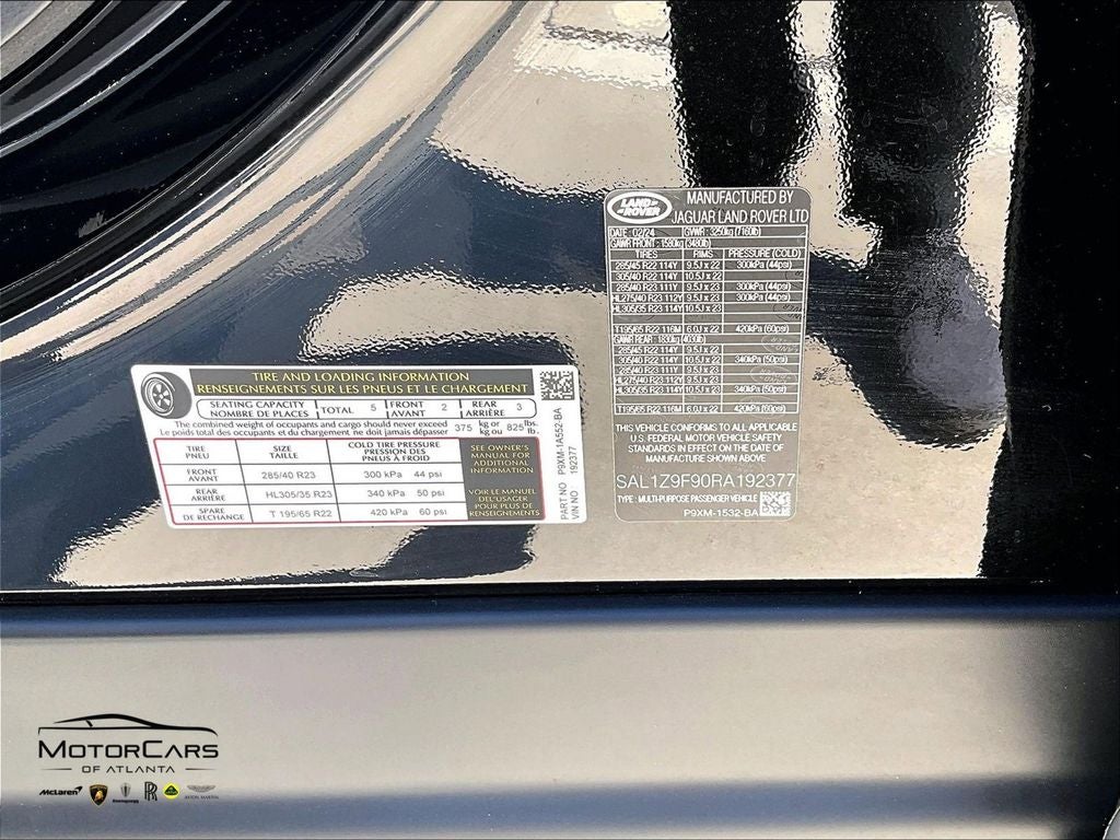 2024 Land Rover Range Rover Sport SV Edition One Obsidian Black